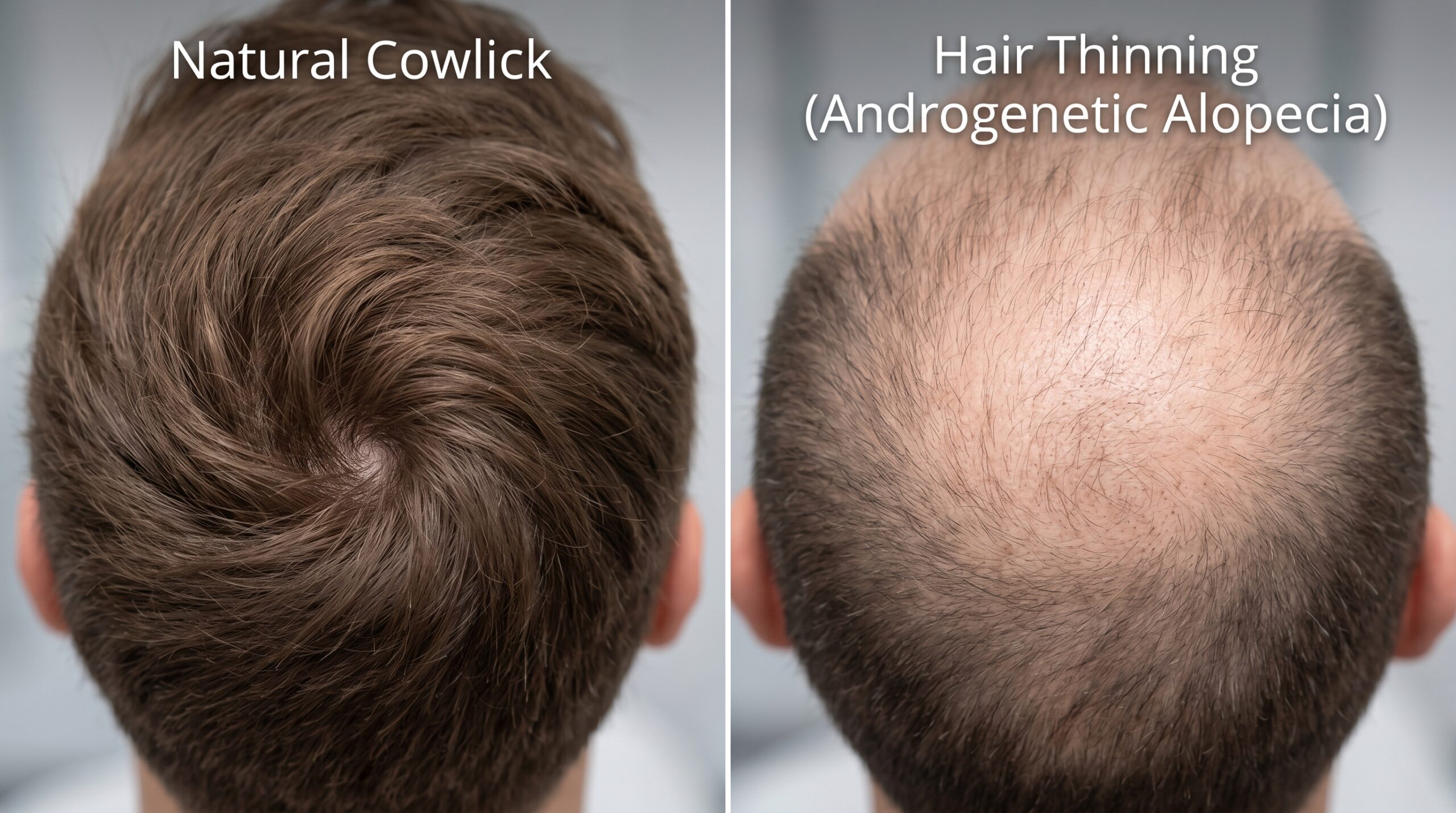 cowlick or thinning