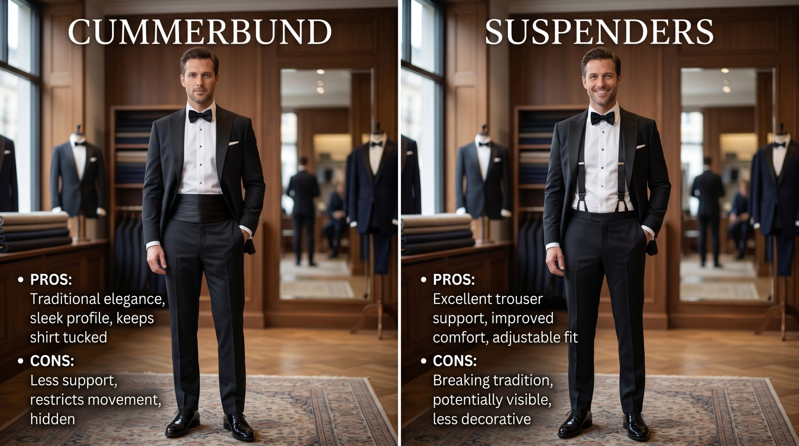 cumberbund or suspenders
