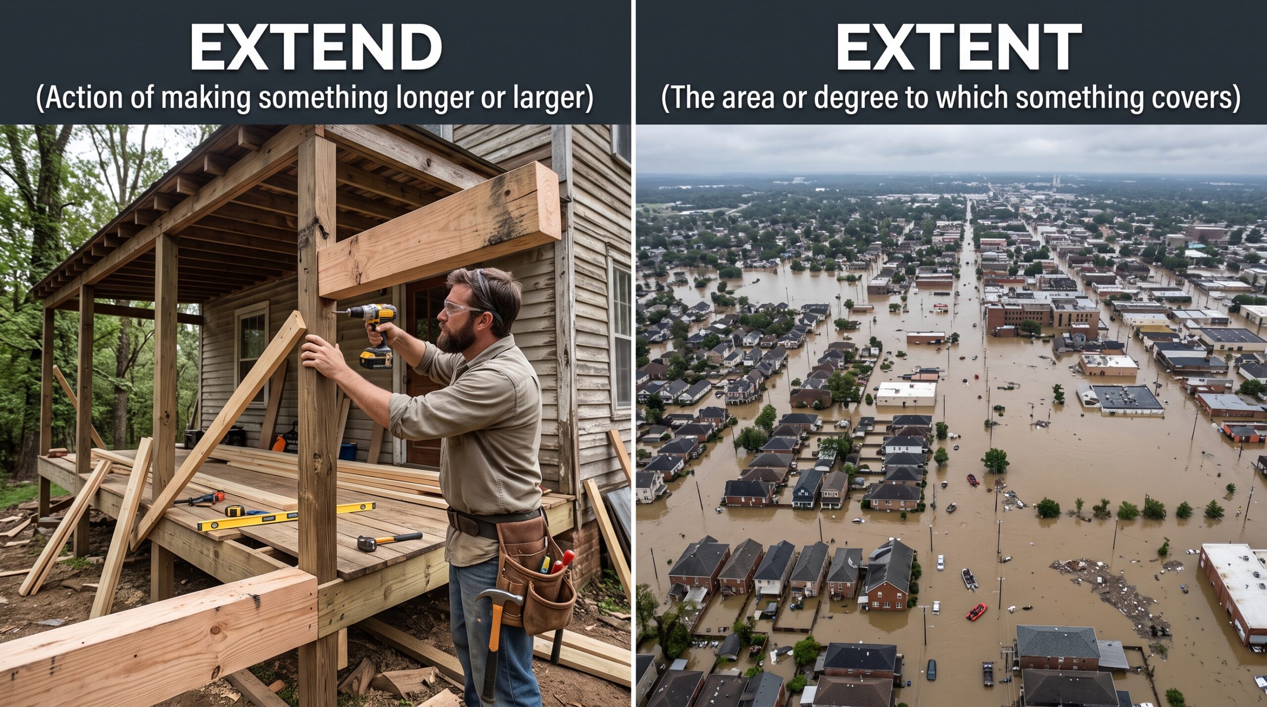 extend or extent 
