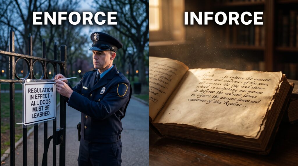 enforce or inforce