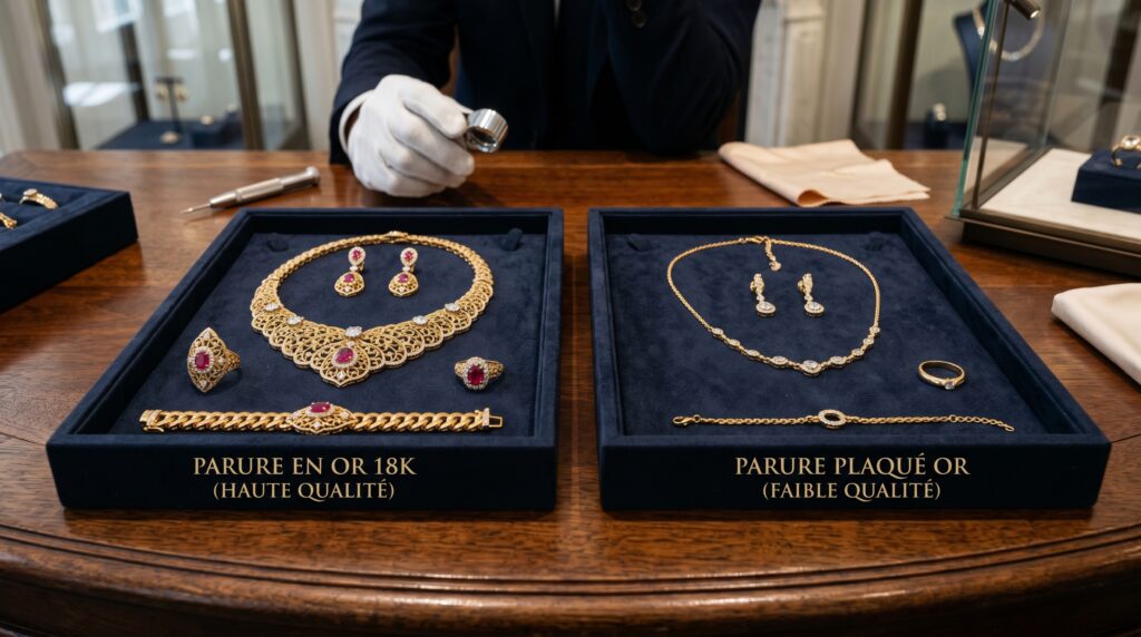 parure en or