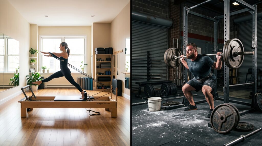 pilates or gym