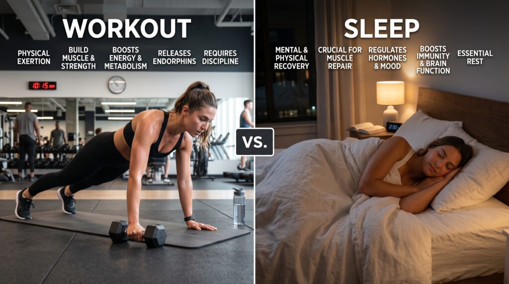 Sleep or workout