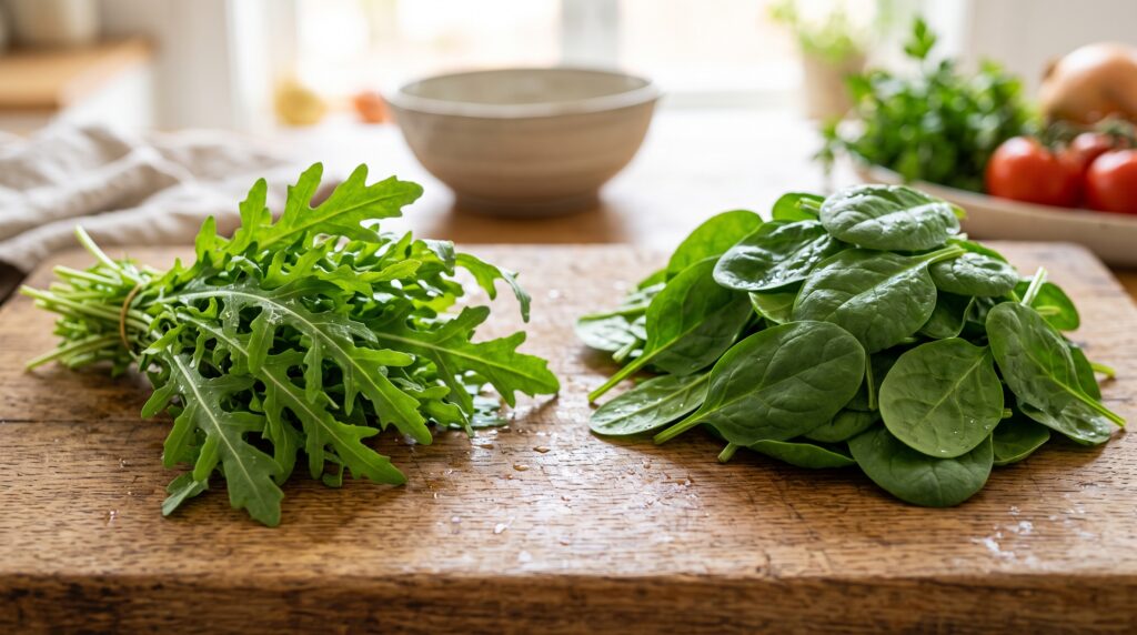 arugula or spinach