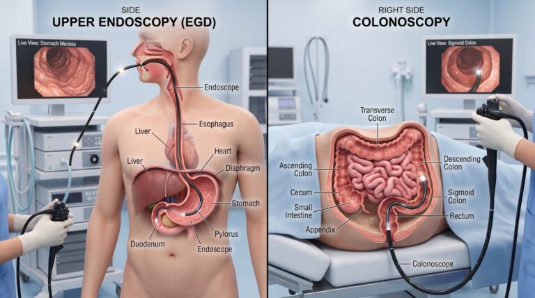endoscopy or colonoscopy