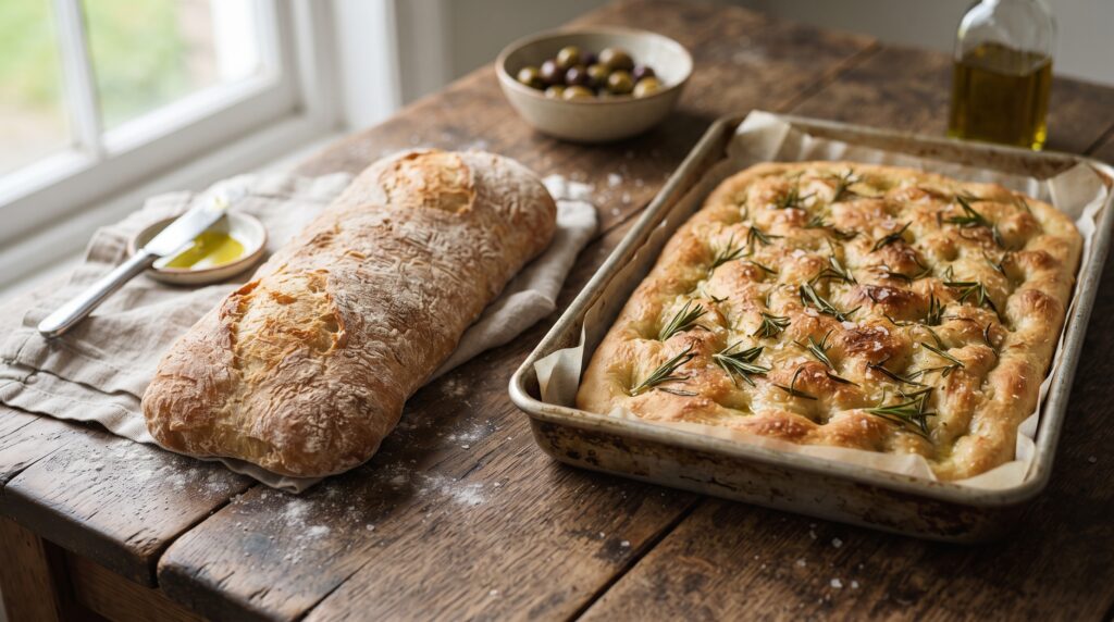 ciabatta or focaccia