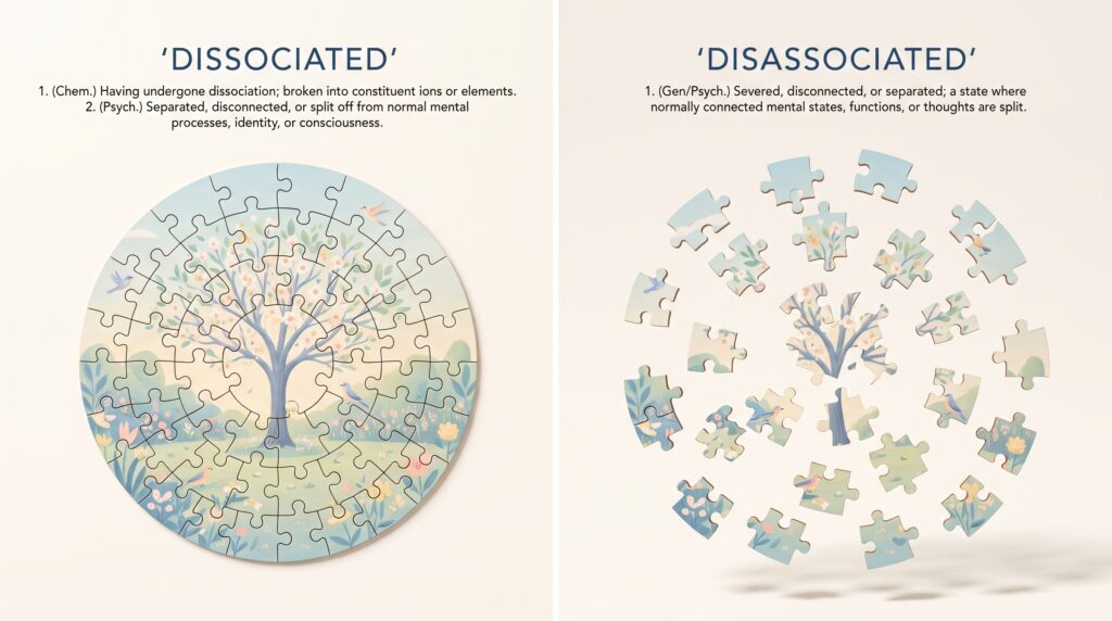 dissociated or disassociated