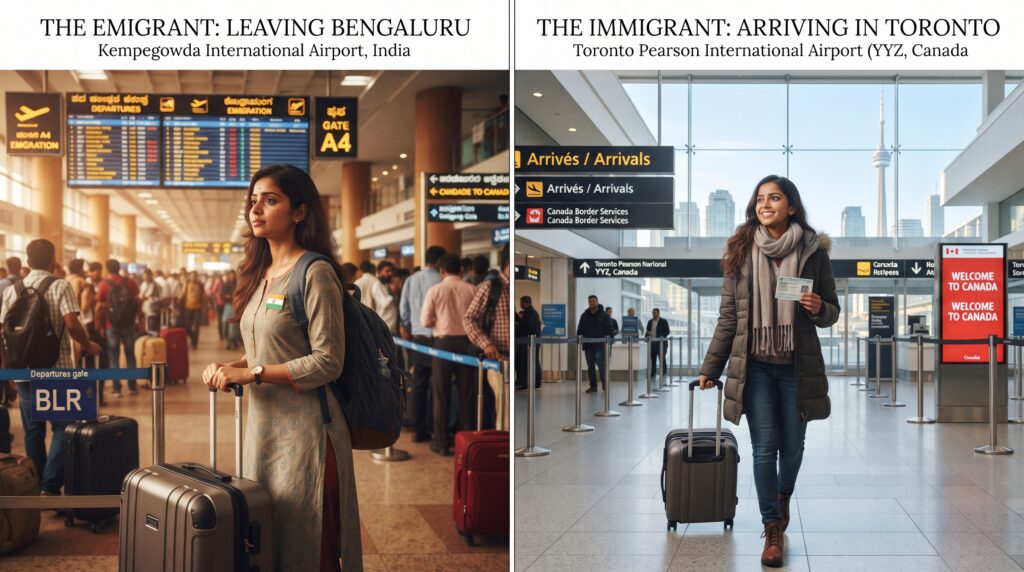 emigrant or immigrant