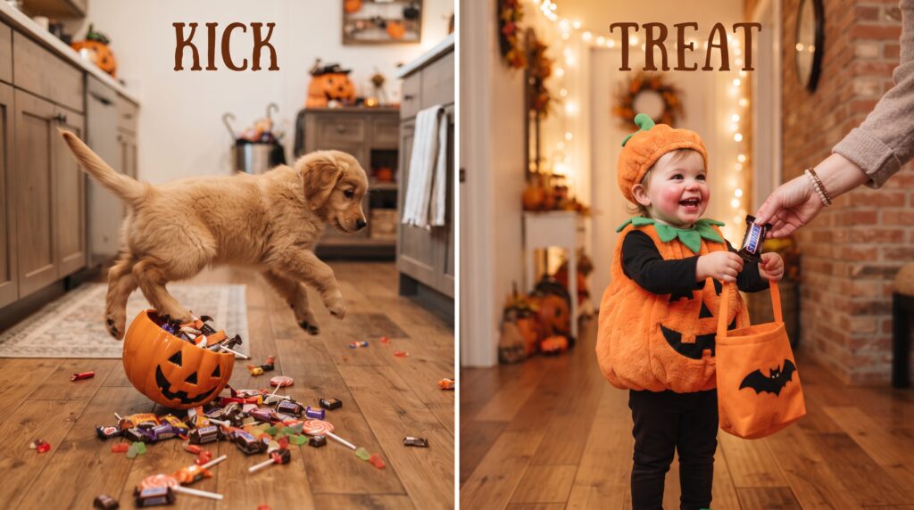 kick or treat meaning and usage comparison
