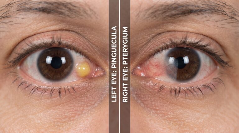 pterygium or pinguecula comparison