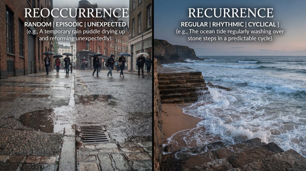 reoccurrence or recurrence
